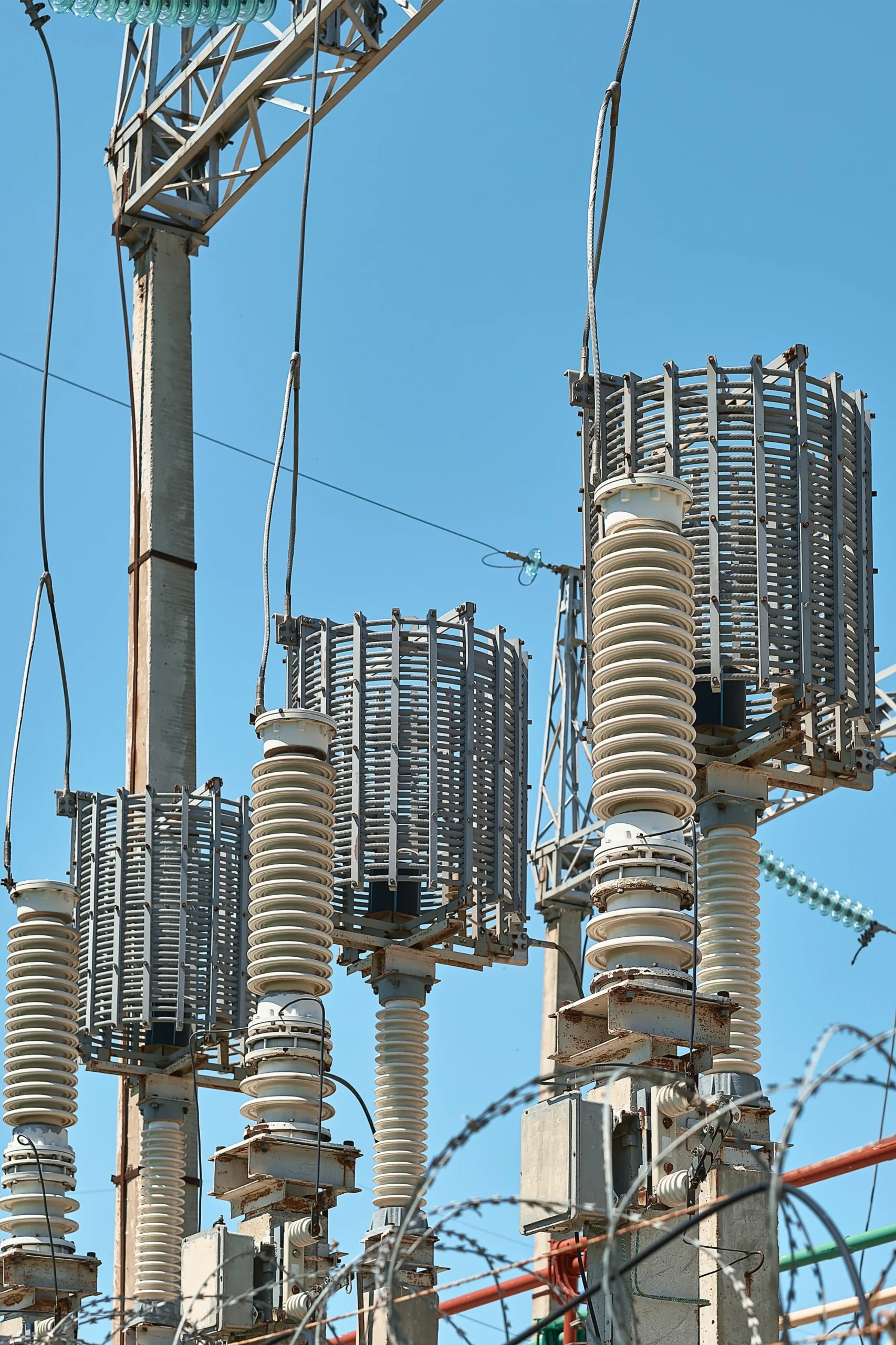 high-voltage-electrical-transformers-electricity-distribution-power-plant-close-up
